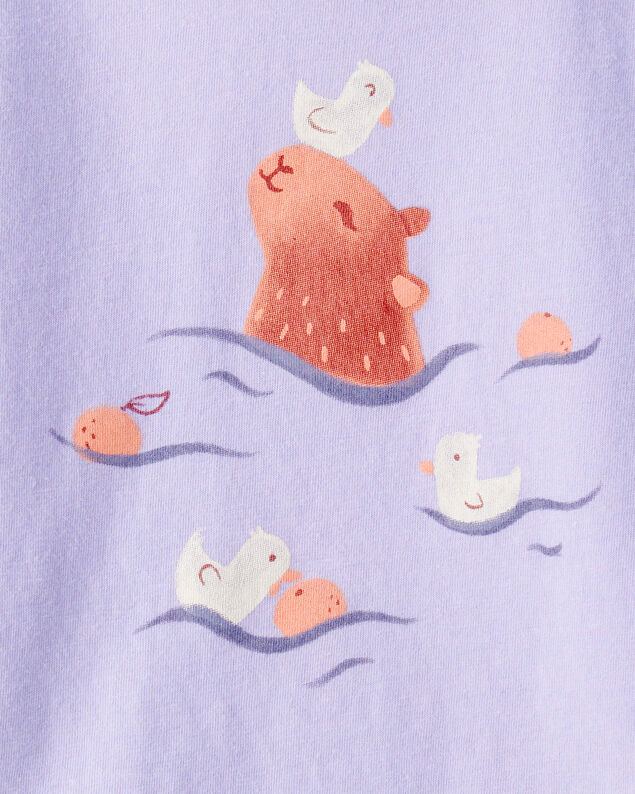 Product image 2 of Toddler Girl Cabybara Short-Sleeve Graphic Tee - Purple