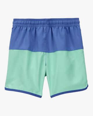 Product image 2 of Kid Colorblock Swim Trunks - Green/Blue