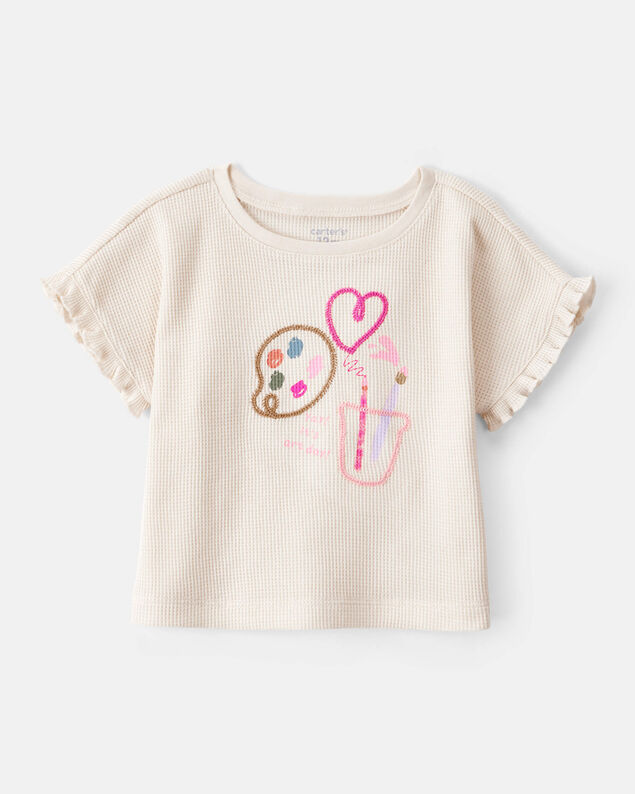 Product image 1 of Baby Girl Arts & Crafts Short-Sleeve Top - White