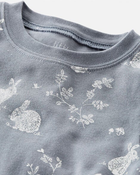  Product image 2 of Baby Bunny Print Easter Organic Cotton 2-Piece Pajamas
