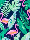 Multi - Kid 3-Piece Tropical Flamingo Print Rashguard Swim Set, Selected