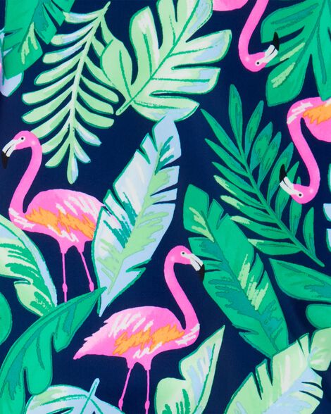  Product image 3 of Kid 3-Piece Tropical Flamingo Print Rashguard Swim Set