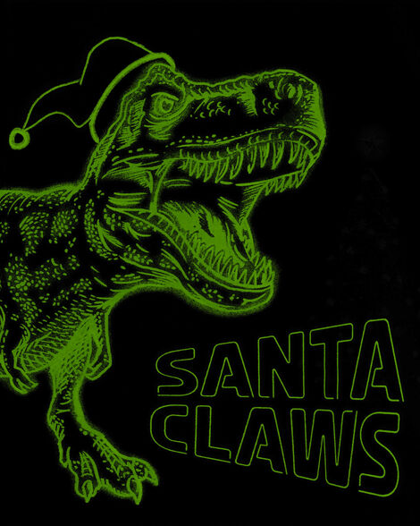  Product image 4 of Kid Santa Claws Dinosaur Graphic Tee