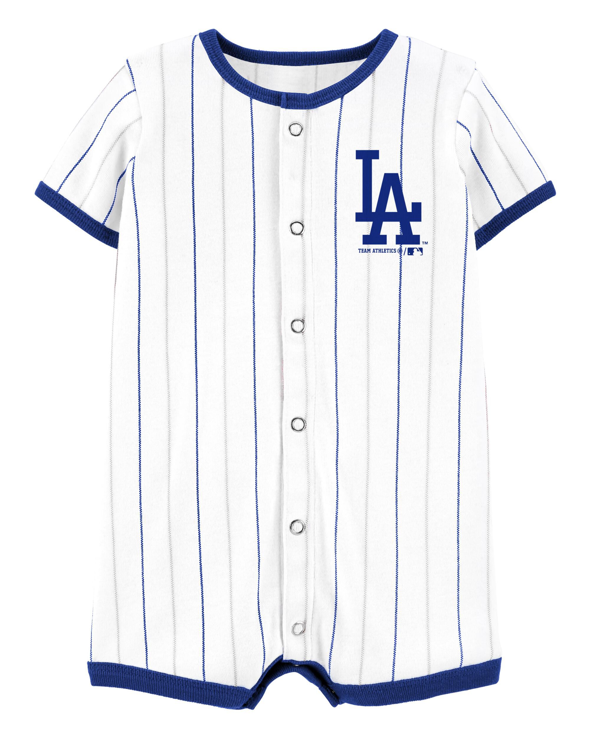 Los Angeles Dodgers Love Watching With Daddy Baby Short Sleeve Bodysuit 