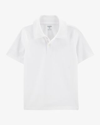 Product image 1 of Kid Pique Uniform Polo Shirt - White