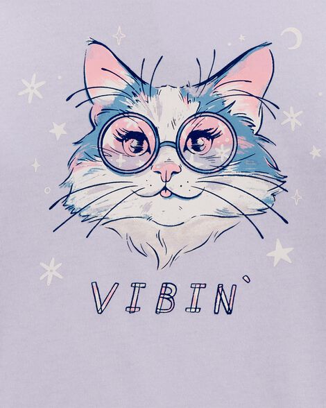  Product image 2 of Kid Vibin'  Long-Sleeve Graphic Tee - Purple