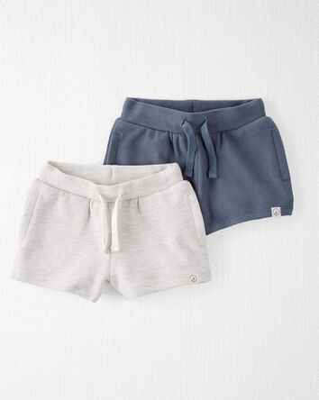 Baby 2-Pack Organic Cotton Textured Shorts