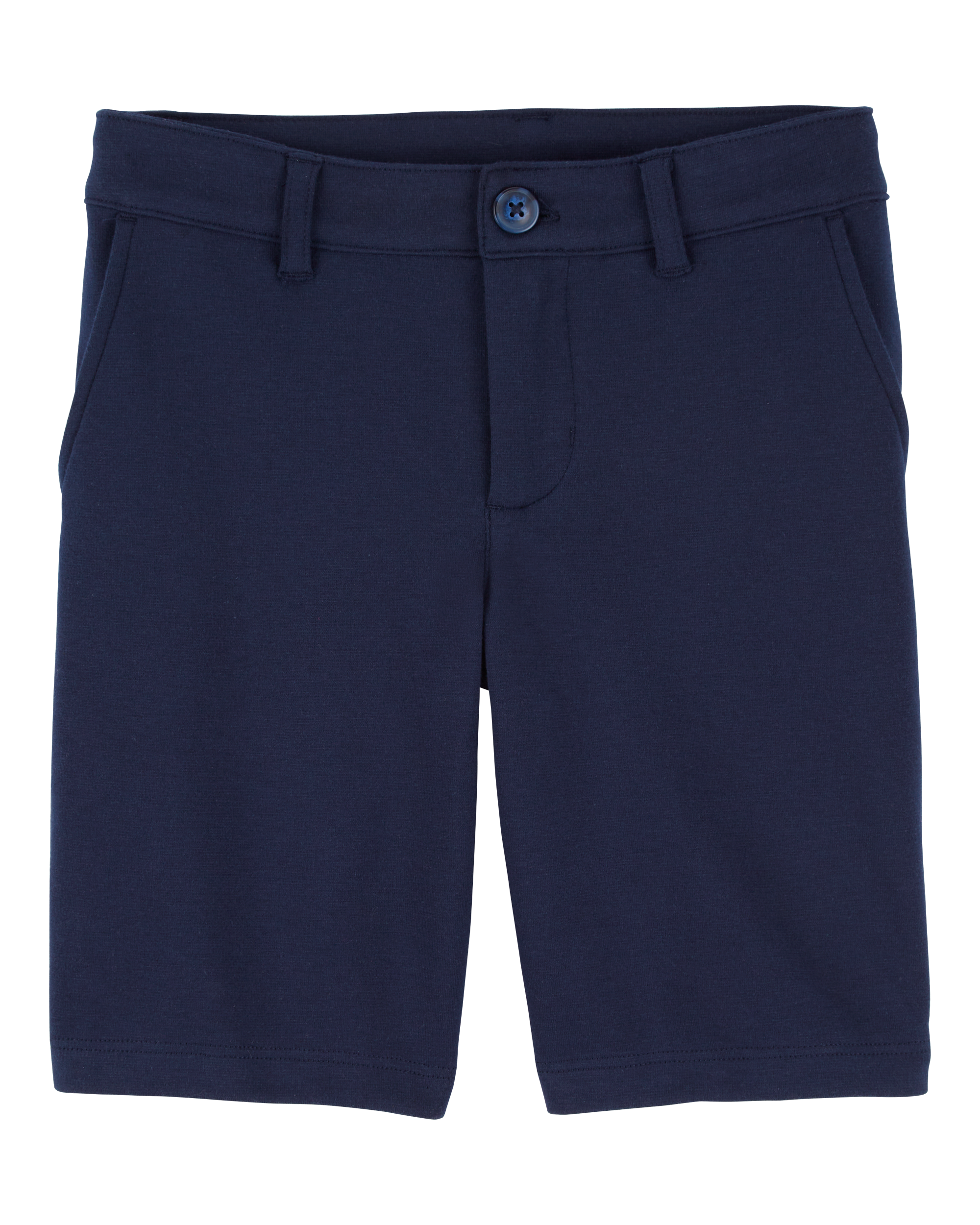 Girls Ponte Knit Uniform Shorts - Navy