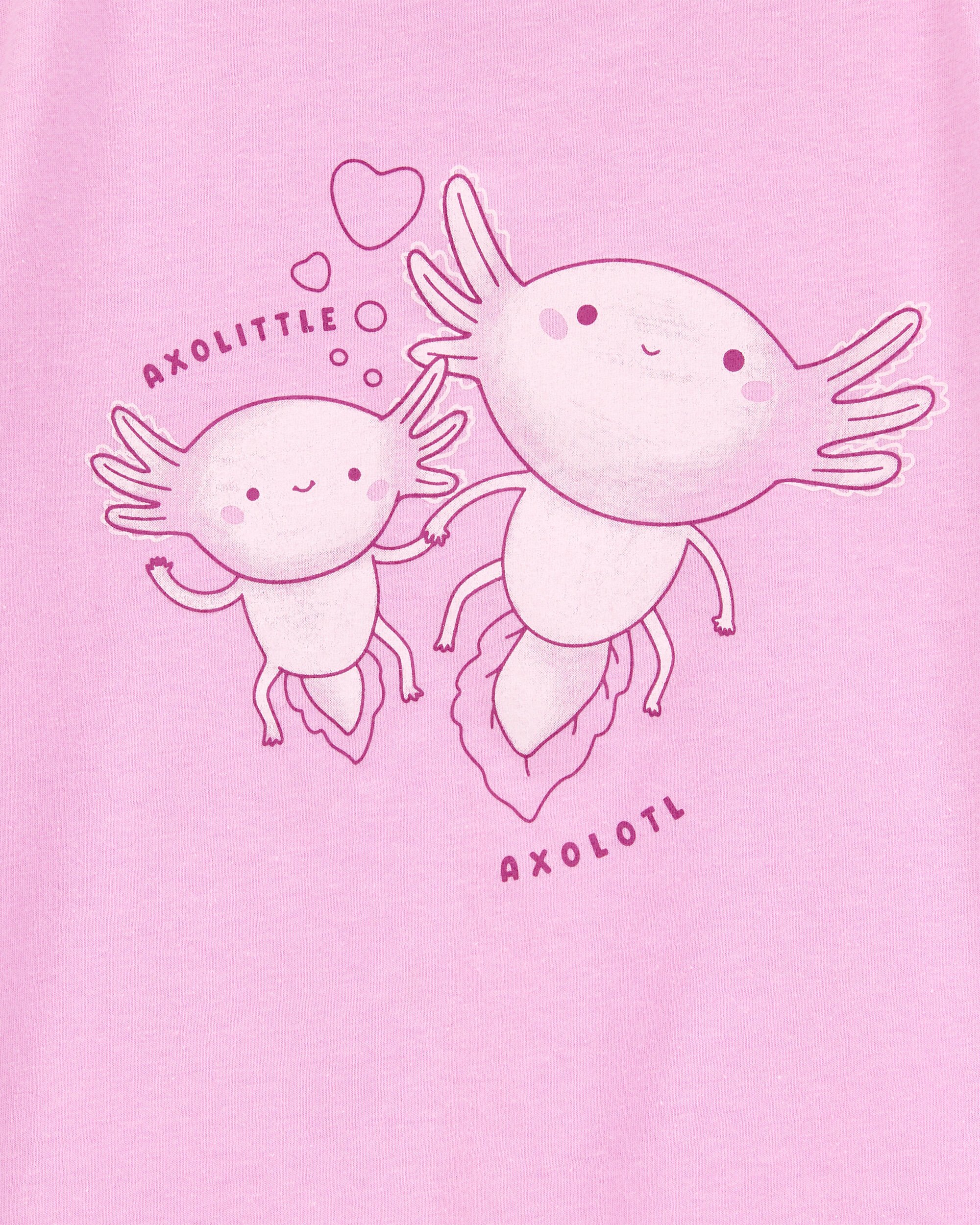 Girls Axolotl Short-Sleeve Graphic Tee - Pink