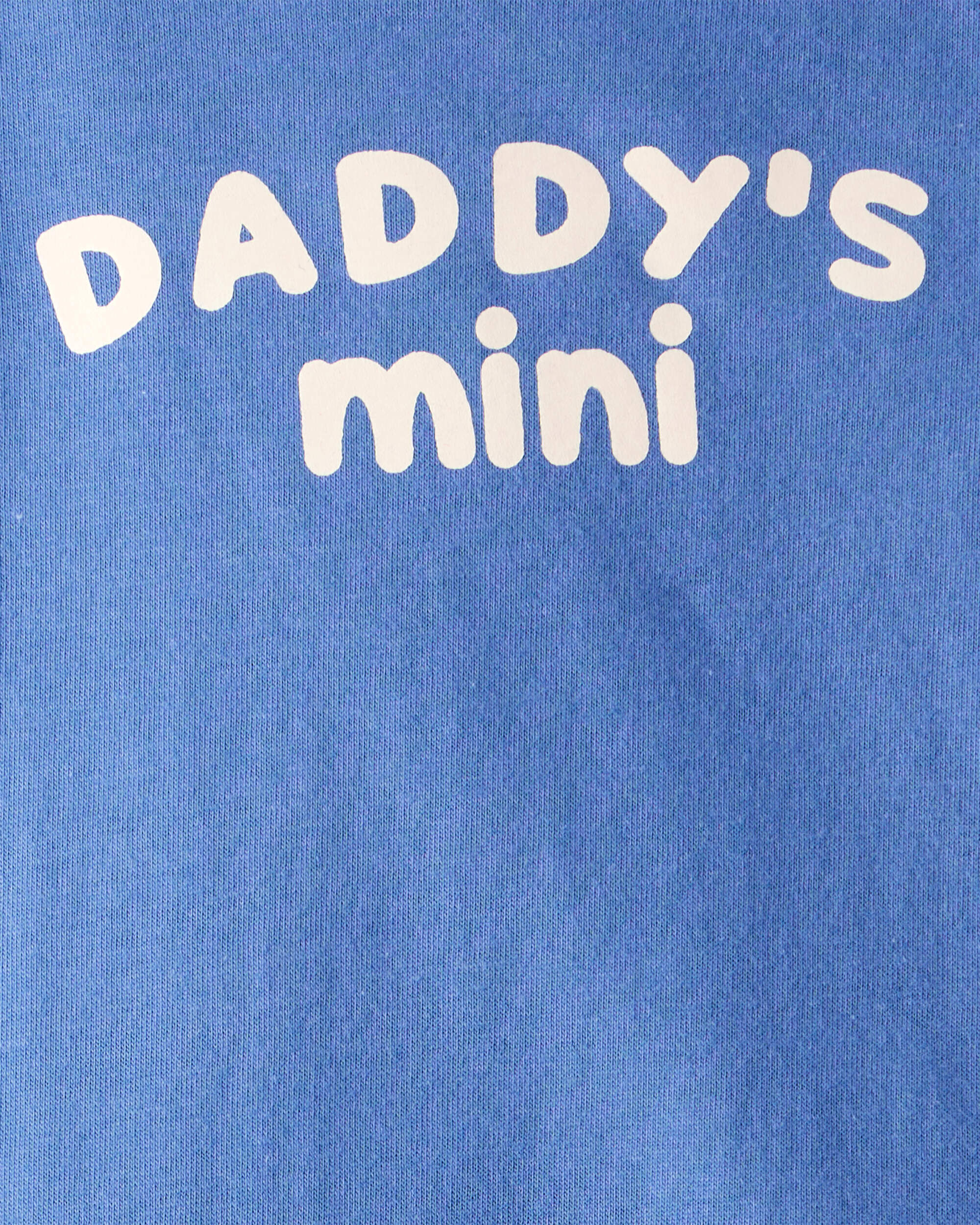 Baby Boy "Daddy's Mini" Cotton Long-Sleeve Graphic Bodysuit - Blue