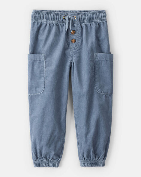 Toddler Boy Corduroy Joggers - Blue