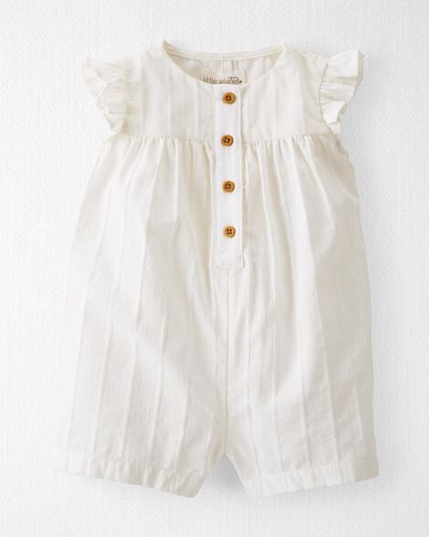 Product image 1 of Baby Textured Woven Organic Cotton Romper