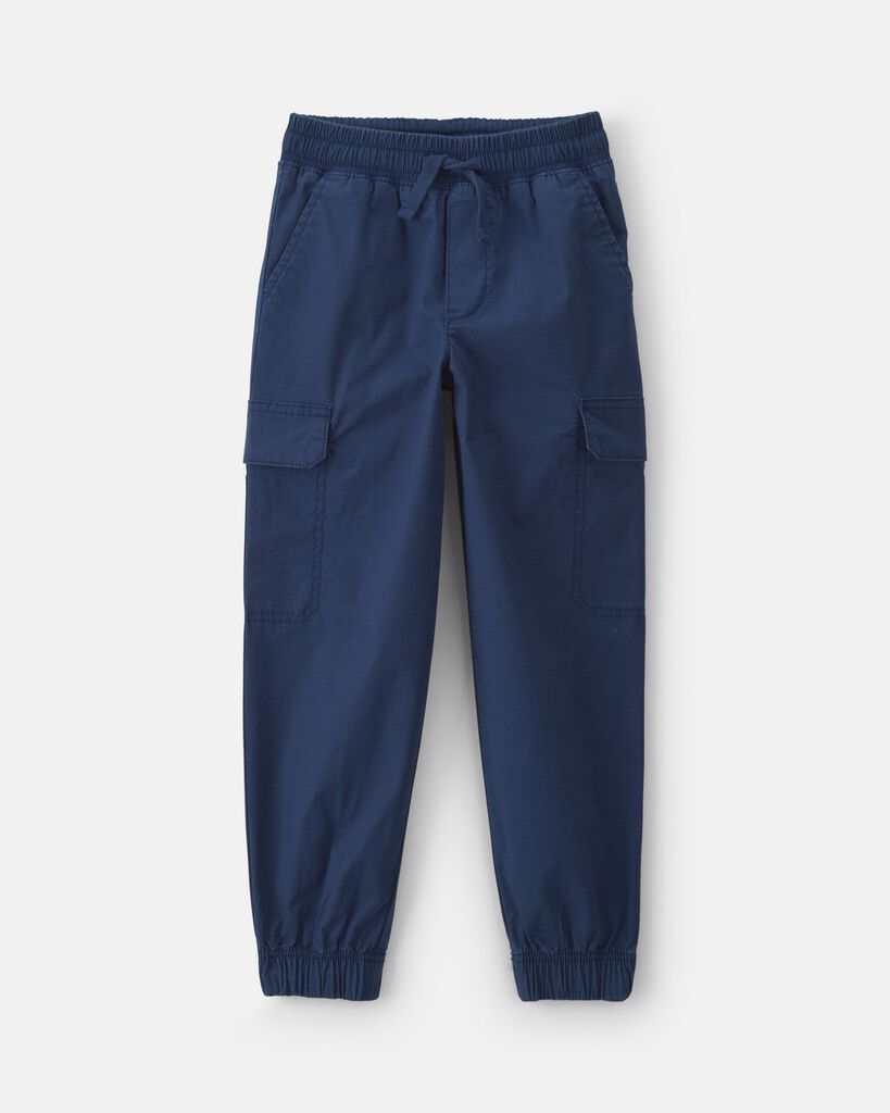 Carter's Ribstop Cargo Little & Big Kid Boys Cinched Mid Rise Regular Fit Jogger Pant, 5, Blue