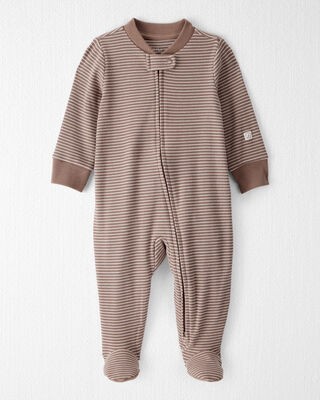 Product image 1 of Baby Organic Cotton Sleep & Play in Brown Stripes