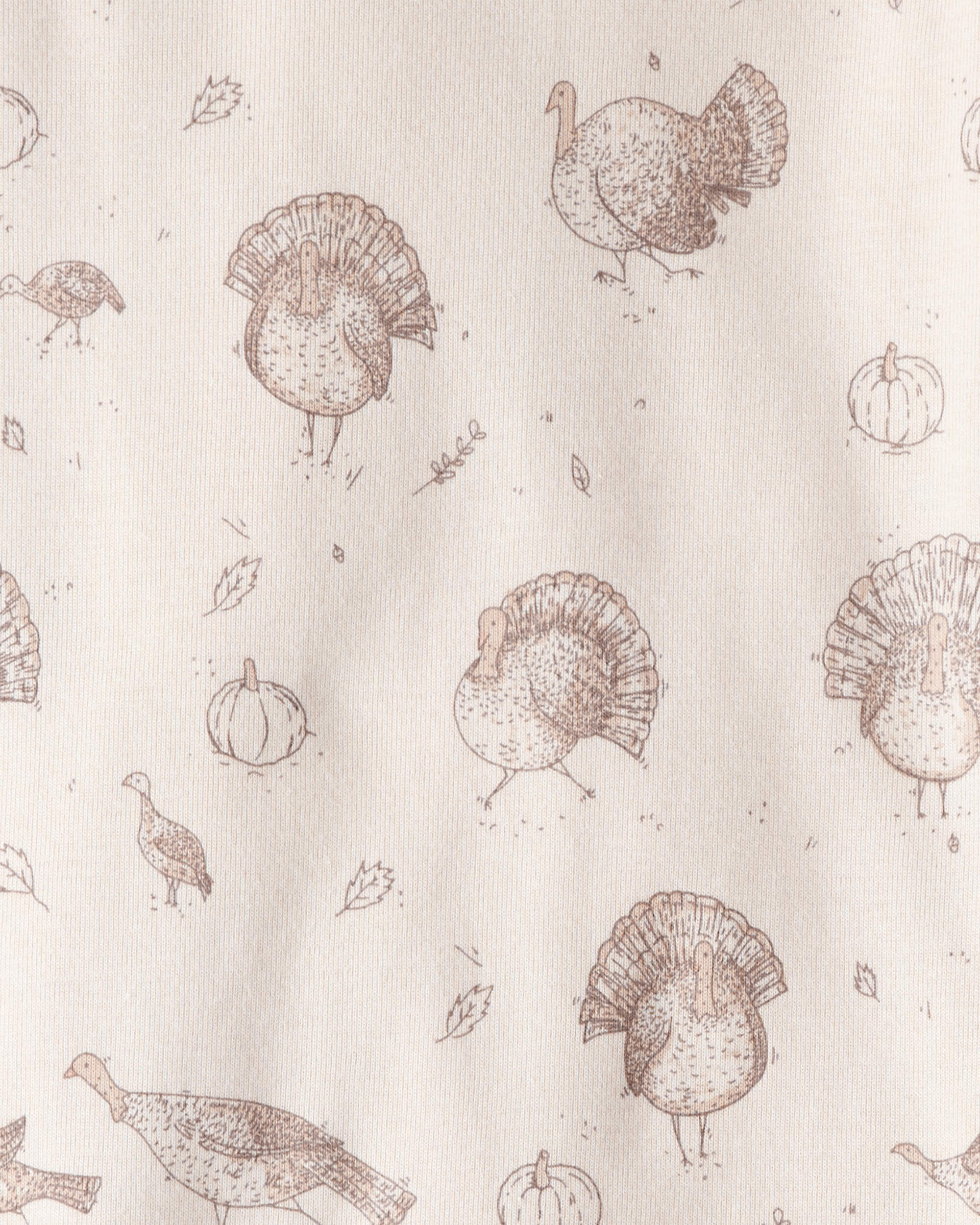 Kid Organic Cotton Pajamas Turkey Trot Print