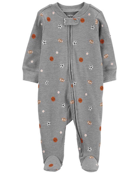 Baby Sports 2-Way Zip Thermal Sleep & Play Pajamas