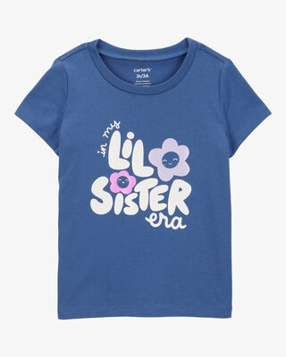 Product image 1 of Toddler Lil' Sister Short-Sleeve Graphic Tee - Blue