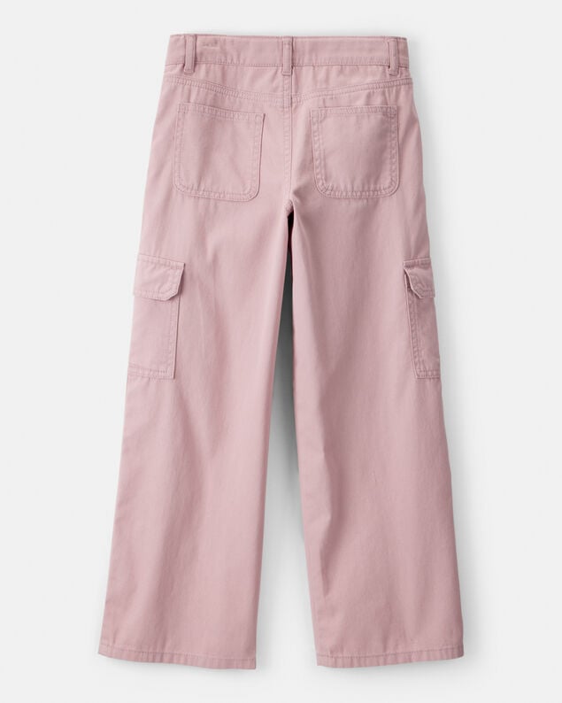 Product image 2 of Girls Cotton Wide-Leg Pants - Pink