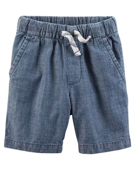 Easy Pull-On Chambray Shorts | Carters.com