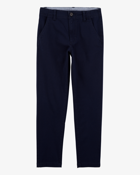 Kid Slim Tapered Chino Pants - Navy