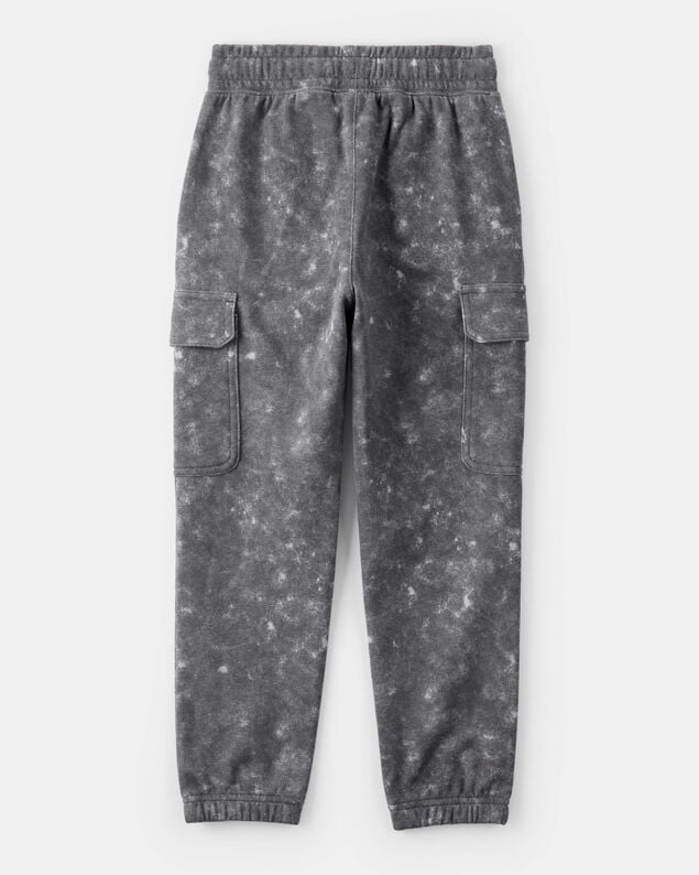 Product image 2 of Boys Acid Wash Print French Terry Joggers - Grey