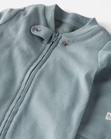 Product image 2 of Baby Organic Cotton Sleep & Play Pajamas in Blue