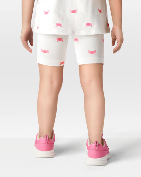  Product image 3 of Toddler Crab Print Bike Shorts - Ivory