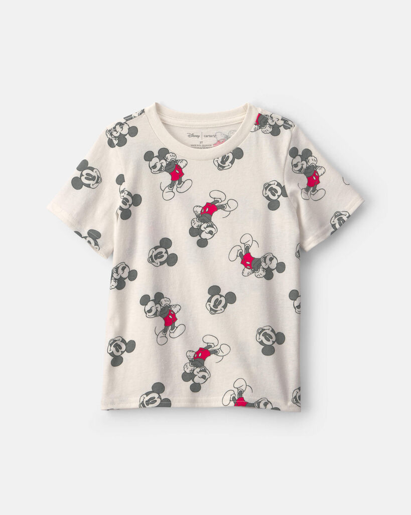Carter's toddler boy disney© mickey mouse graphic tee 12M Cream/Black/Red