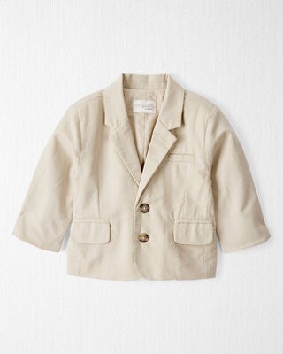 Product image 1 of Baby Linen Suit Jacket Made with Organic Cotton - Khaki