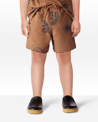 Product image 2 of Toddler Desert Print Pull-On Cotton Shorts - Brown