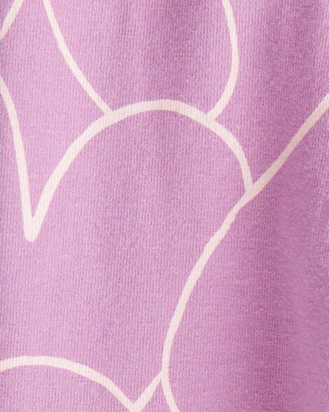 Product image 3 of Baby Girl Cotton Heart Stretch Leggings - Purple