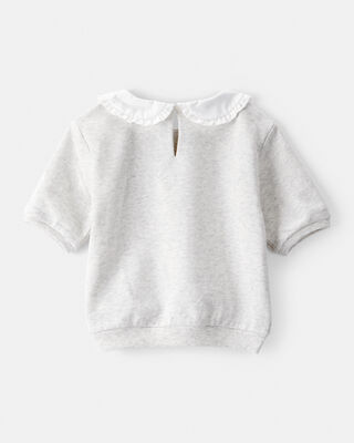Product image 2 of Toddler Girl Cherry French Terry Short-Sleeve Graphic Tee - White