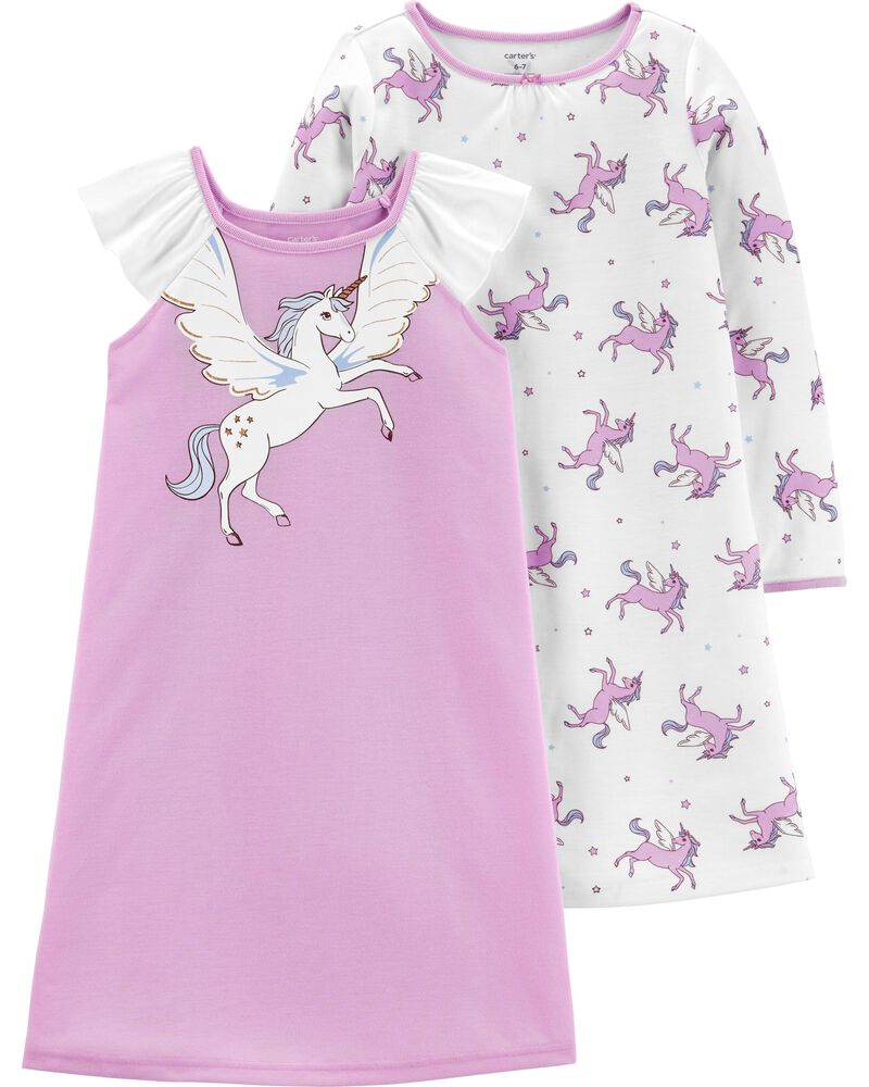 2-Pack Unicorn Nightgowns | carters.com