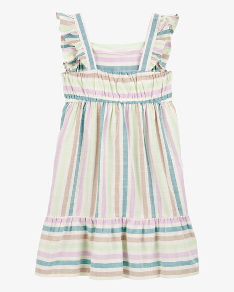 Product image 2 of Kid Striped Flutter Sleeve Dress