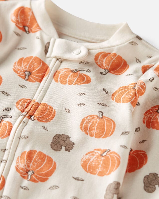 Baby  Organic Cotton Striped Sleep & Play Pajamas 
