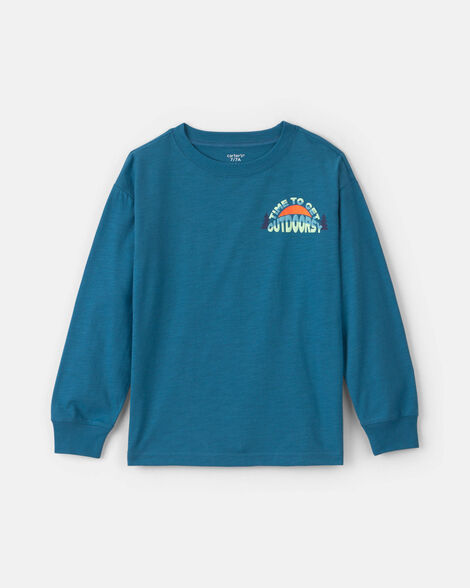 boys outdoors graphic tee - blue