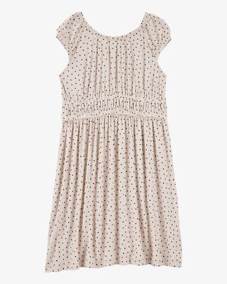 Product image 2 of Kid Polka Dot Short-Sleeve Dress - Tan