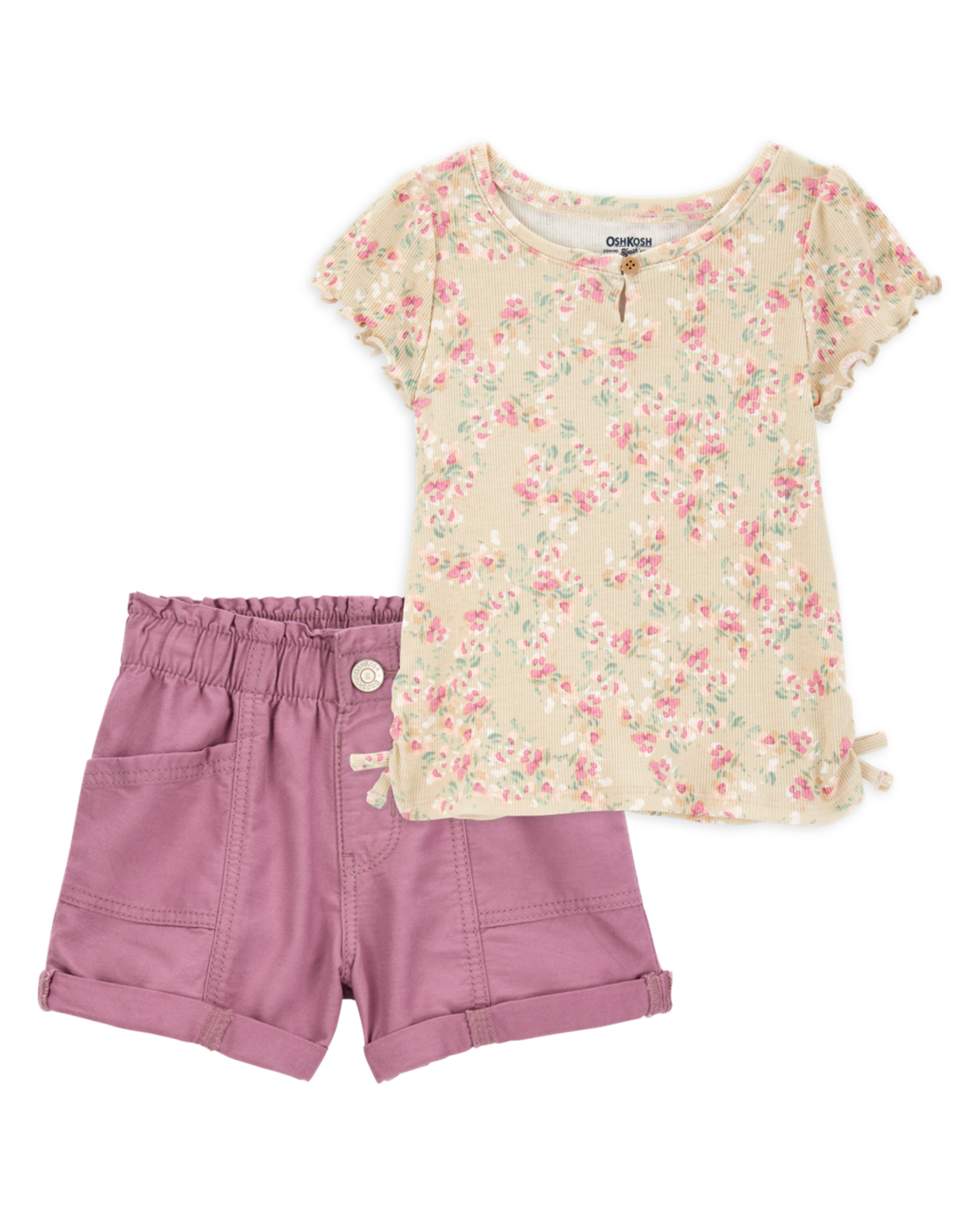 Toddler 2-Piece Floral Top & Utility Shorts Set | Carter's