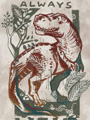 Tan - Toddler Always Wild Dino Graphic Tee, Selected