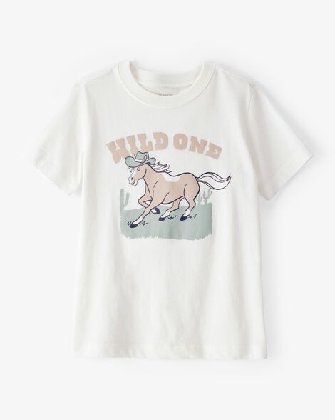  Product image 1 of Toddler Wild One Short-Sleeve Graphic Tee - White