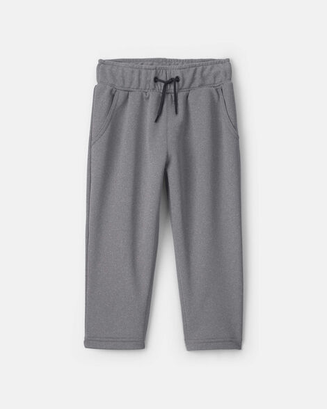 toddler boy french terry active pants - grey