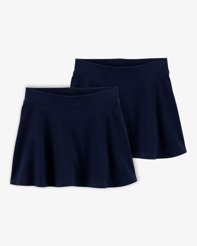 Product image 1 of Toddler 2-Pack Ponte Knit Uniform Skirts - Navy