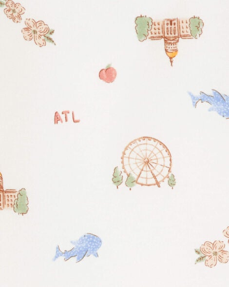  Product image 3 of Toddler Atlanta Print PurelySoft 2-Piece Pajamas - Ivory