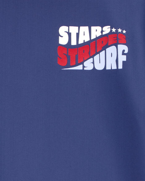 Product image 3 of Boys Fourth of July Short Sleeve Rashguard - Navy