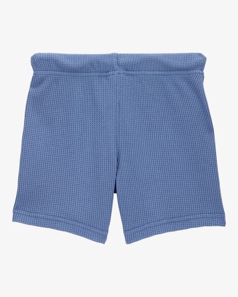 Product image 4 of Toddler Waffle Knit Drawstring Shorts -Blue