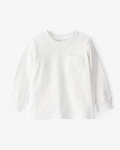  Product image 1 of Baby Long-Sleeve Pocket Tee - White