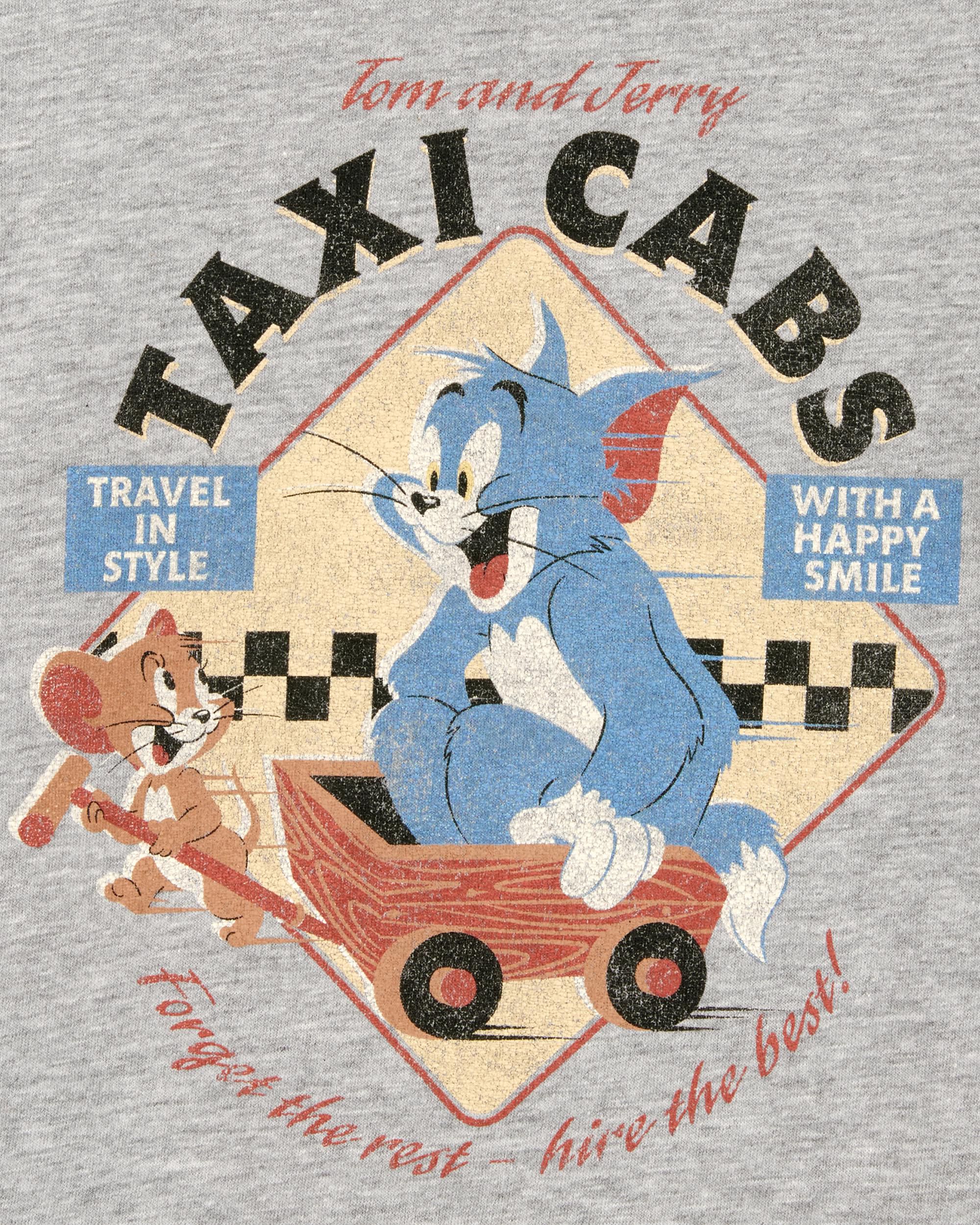 Toddler Tom and Jerry Graphic Tee - Grey
