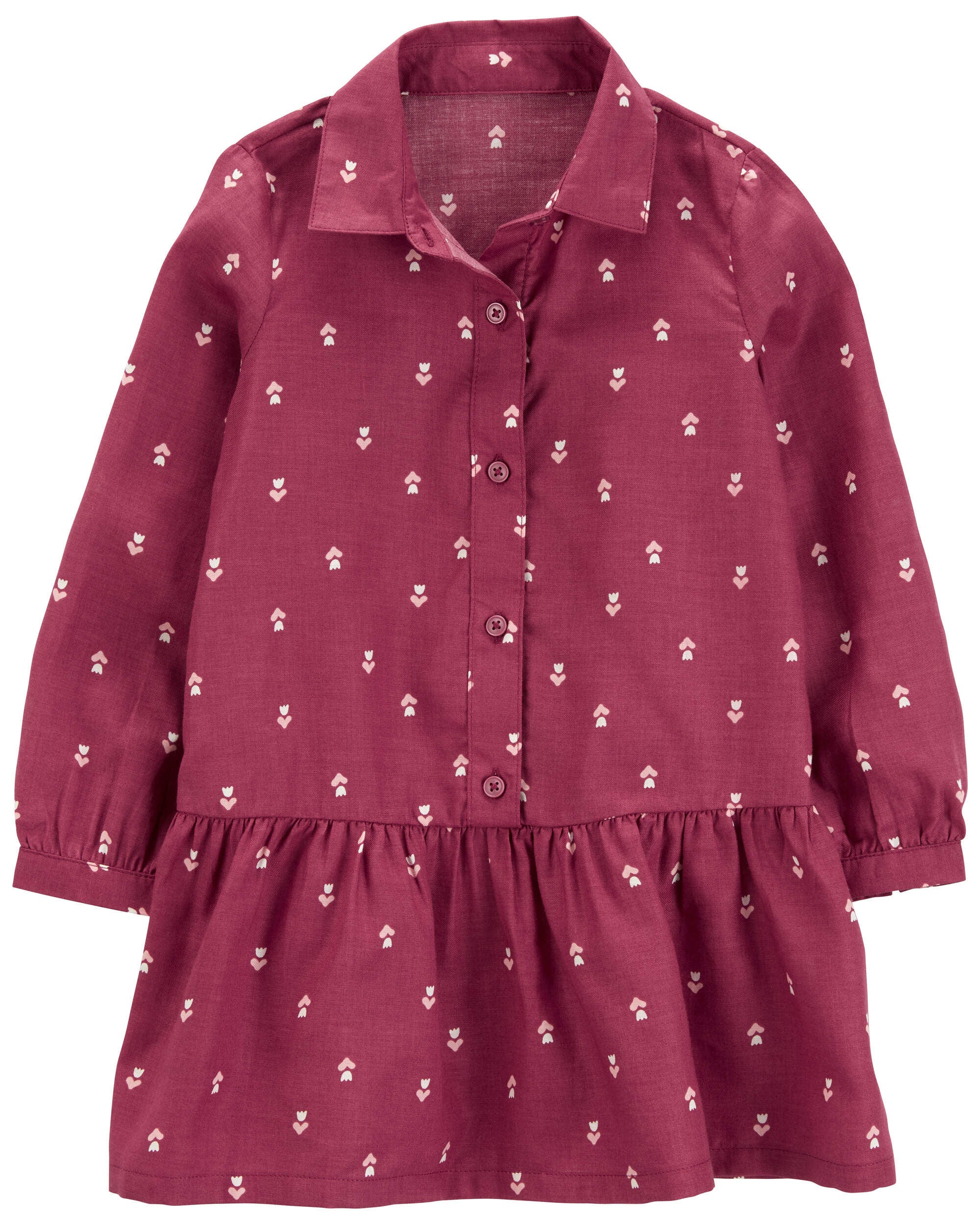 Toddler Long Sleeve Shirt Peplum Dress