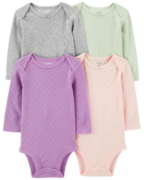 Product image 1 of Baby 4-Piece Long-Sleeve Bodysuits