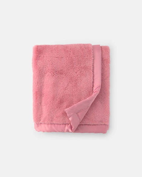 baby girl plush blanket - pink